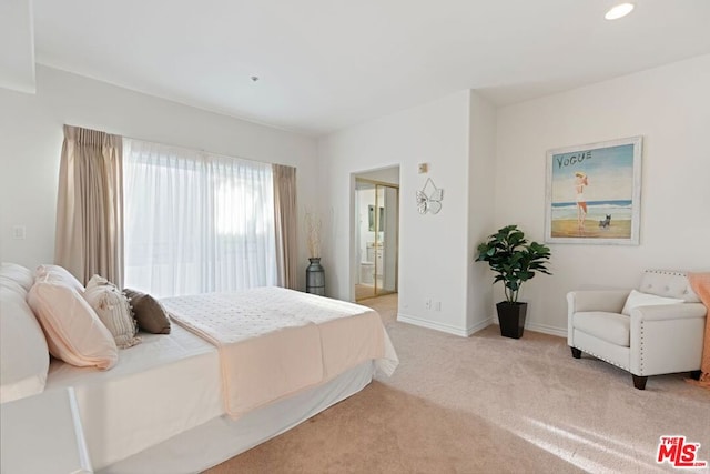 view of carpeted bedroom