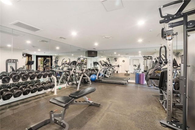 view of exercise room