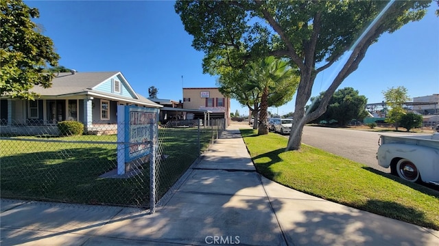 view of front of home with a front yard