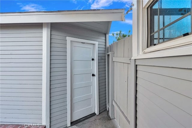 view of doorway to property