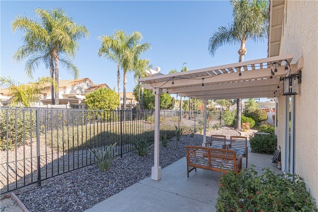 view of patio / terrace with a pergola