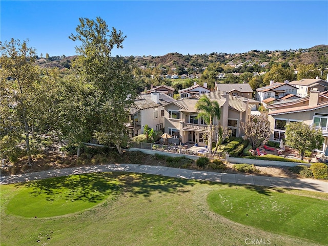 drone / aerial view featuring a residential view