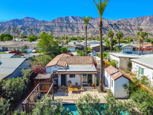 exterior space with a mountain view