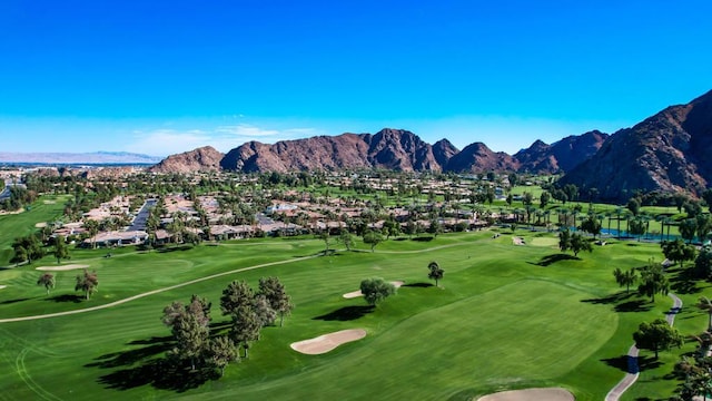 view of community featuring a mountain view