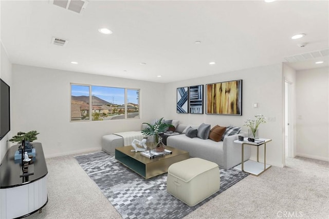 view of carpeted living room