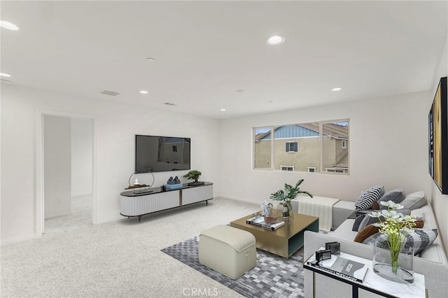 view of carpeted living room