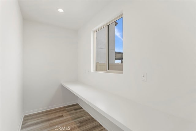 hall featuring light hardwood / wood-style floors