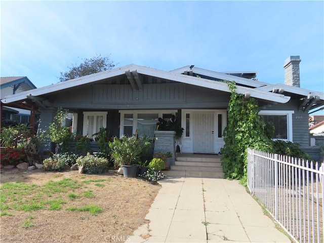 view of front of property with covered porch