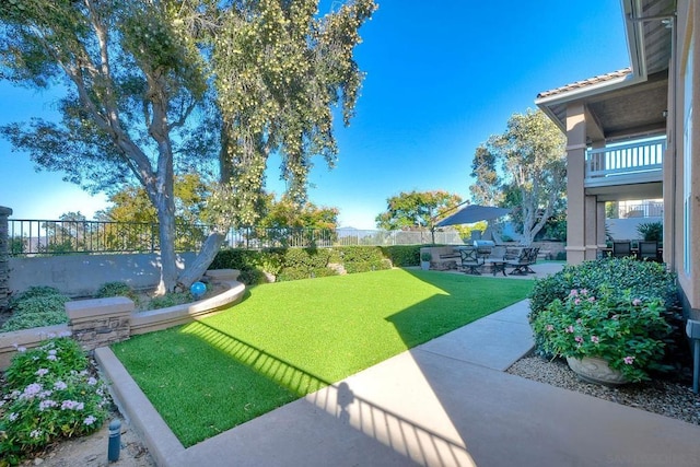 view of yard featuring a patio