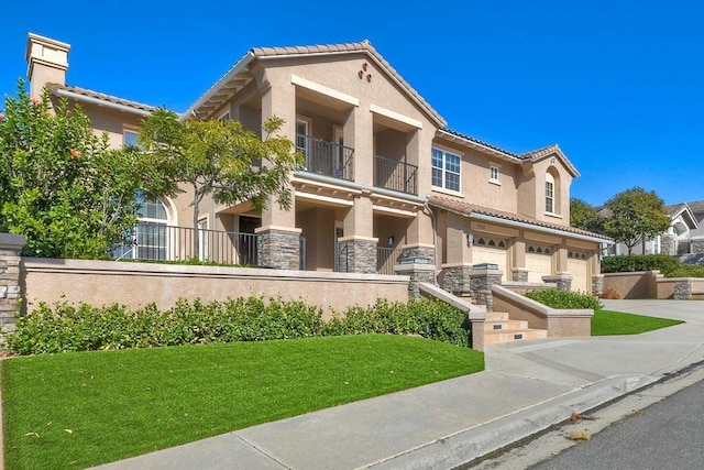 view of building exterior with a garage