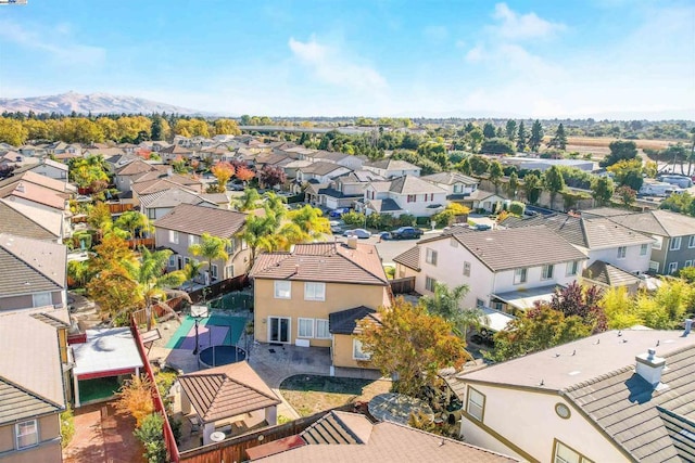 bird's eye view featuring a mountain view