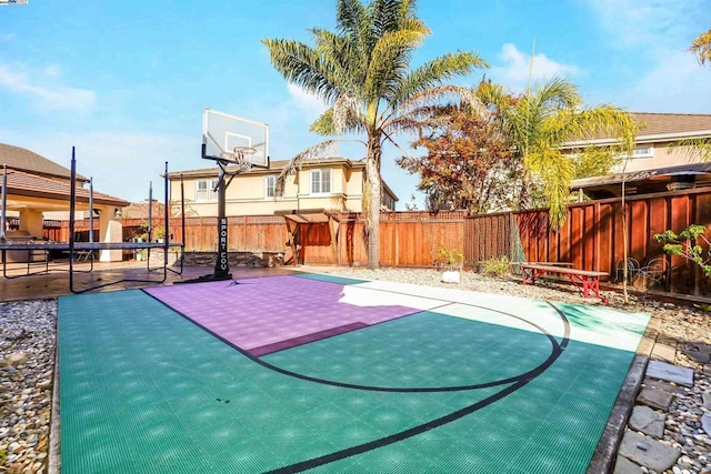 view of basketball court