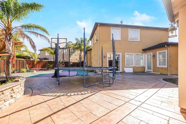 view of patio featuring a trampoline