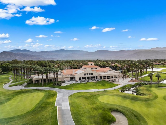 exterior space featuring a mountain view