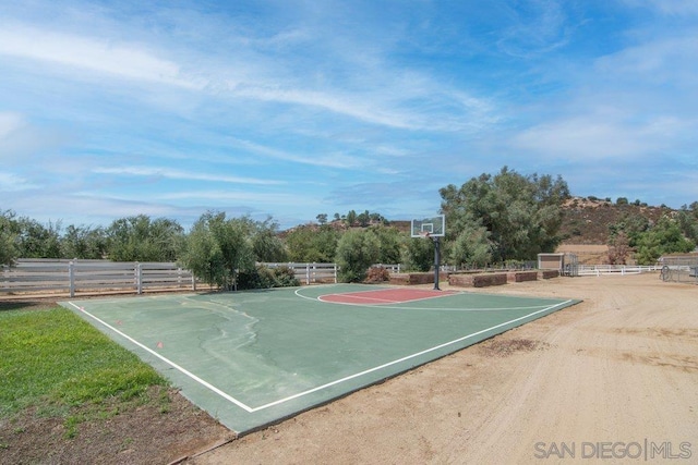 view of sport court