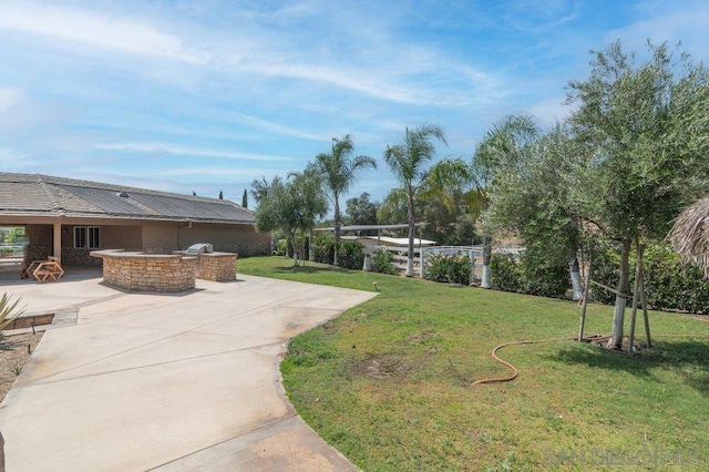 view of yard featuring a patio