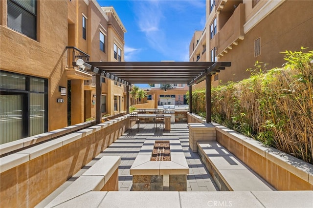 view of patio / terrace with a pergola