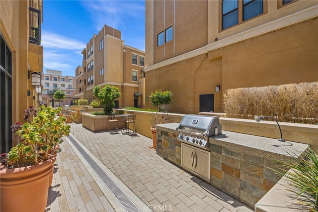 view of patio / terrace featuring area for grilling and grilling area