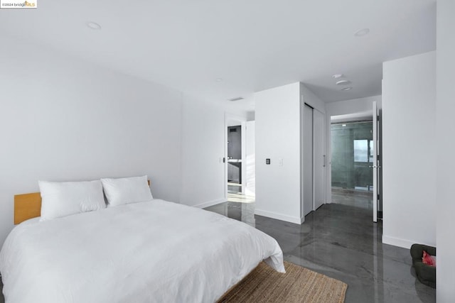 bedroom featuring a closet