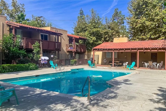 view of pool with a patio