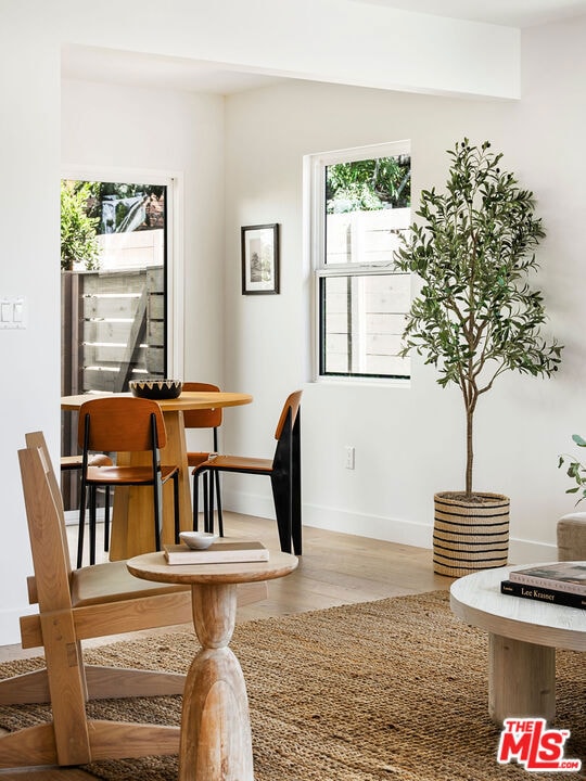 dining area featuring light hardwood / wood-style floors