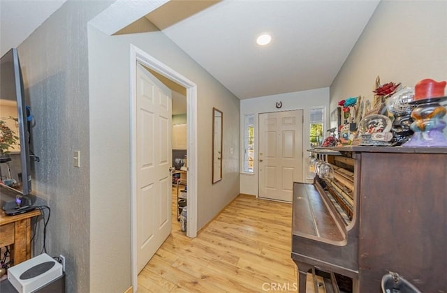 entrance foyer featuring light hardwood / wood-style floors