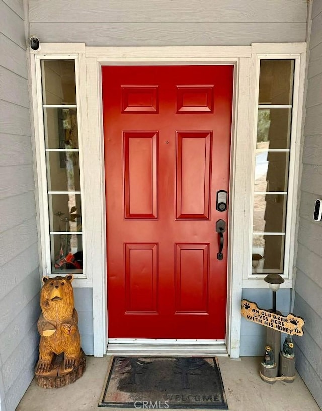 view of doorway to property