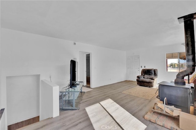 living room featuring light hardwood / wood-style flooring