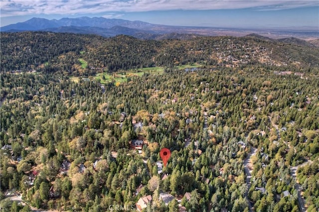 bird's eye view featuring a mountain view