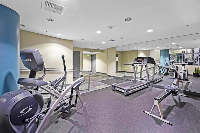 view of workout area