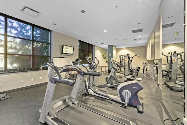 view of exercise room