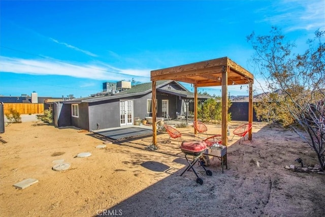 exterior space featuring french doors and a patio