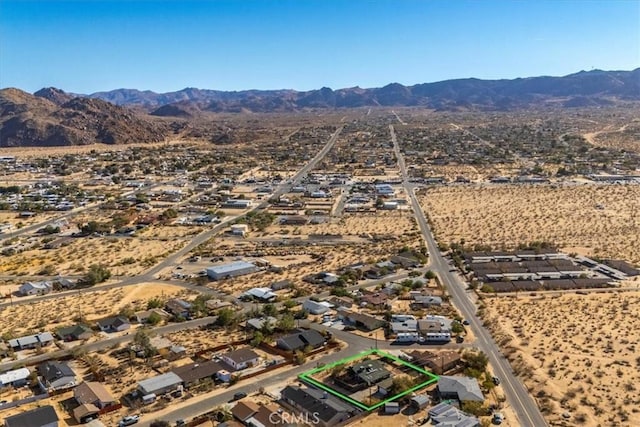 aerial view featuring a mountain view