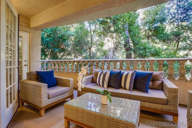 balcony with outdoor lounge area