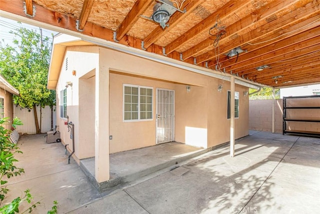 exterior space with a patio