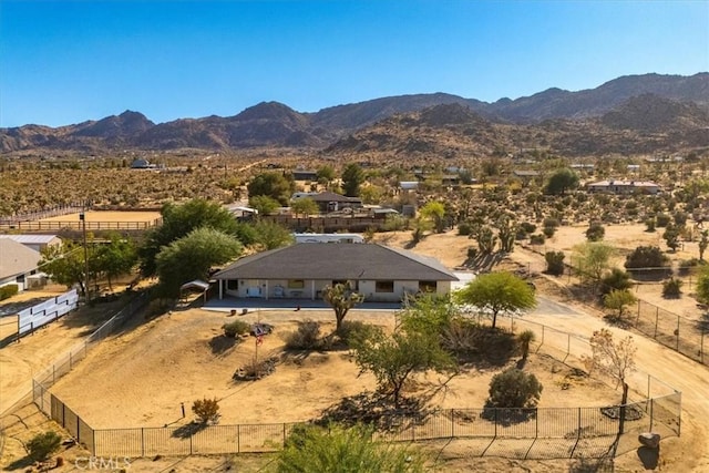 bird's eye view featuring a mountain view