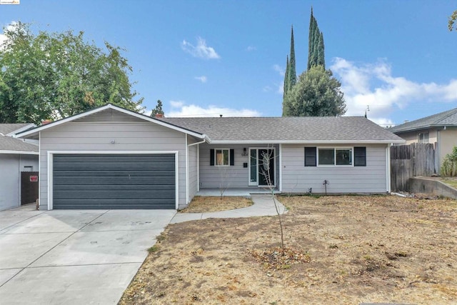 ranch-style house with a garage