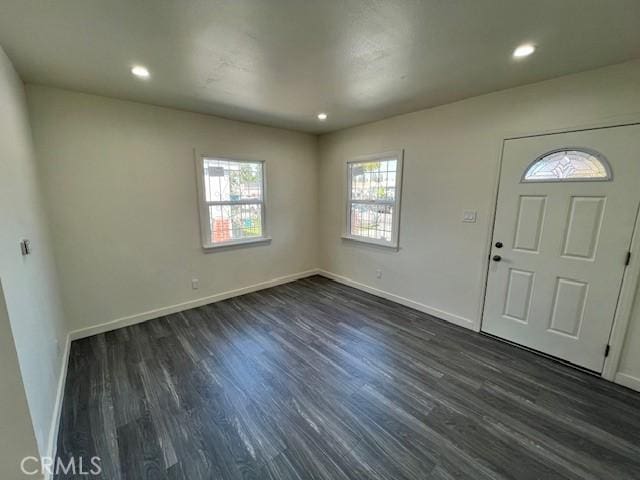 entryway featuring dark hardwood / wood-style floors