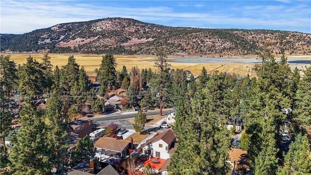 aerial view featuring a mountain view