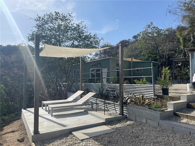 exterior space with fence