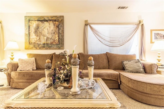 view of carpeted living room