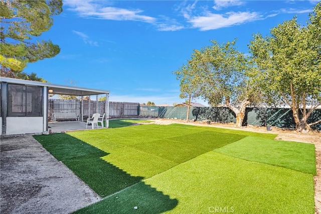 view of yard featuring a patio area