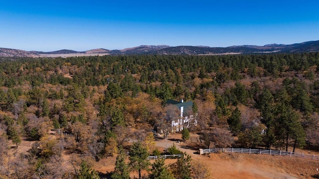 bird's eye view featuring a mountain view