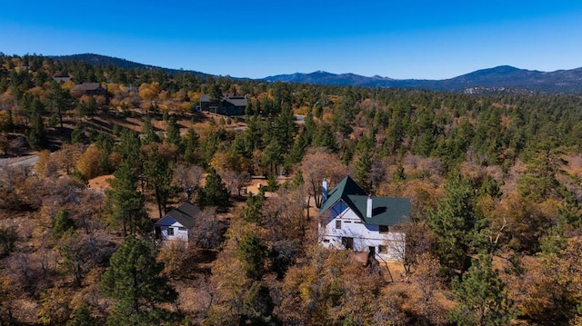 aerial view featuring a mountain view