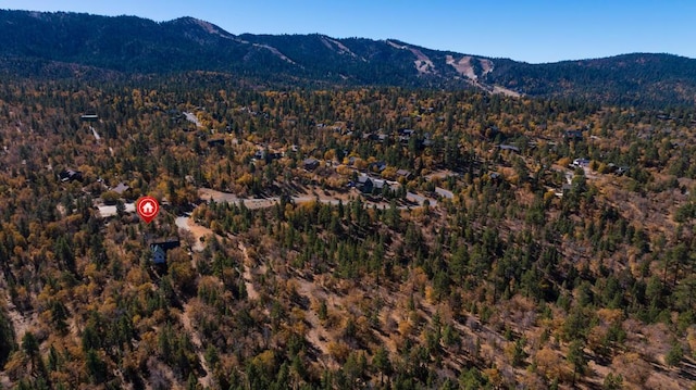 bird's eye view with a mountain view