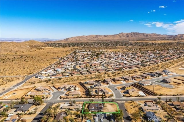 aerial view featuring a mountain view