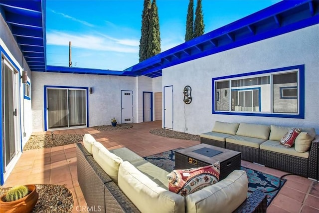 view of patio featuring an outdoor hangout area