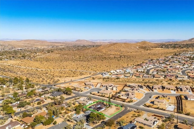 aerial view featuring a mountain view