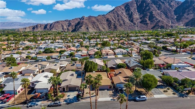 drone / aerial view with a mountain view