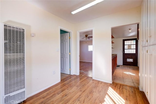 interior space with light wood-type flooring